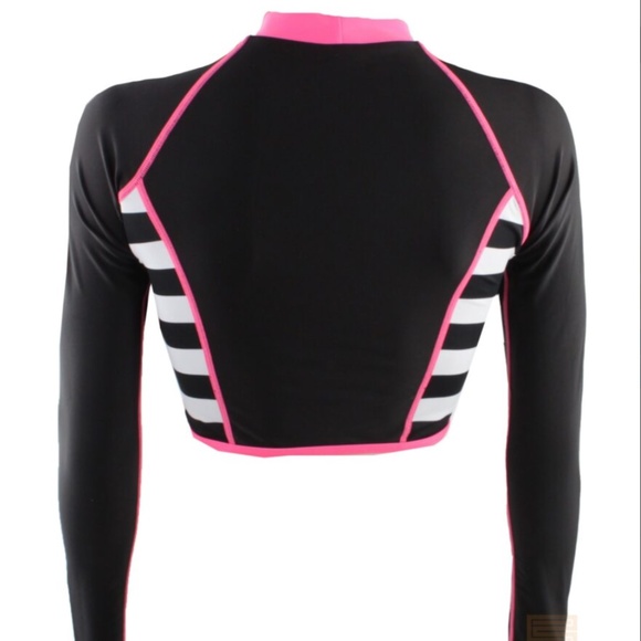 Juicy Couture Sport- Rash Guard Swim Top (S) Black - Picture 4 of 9